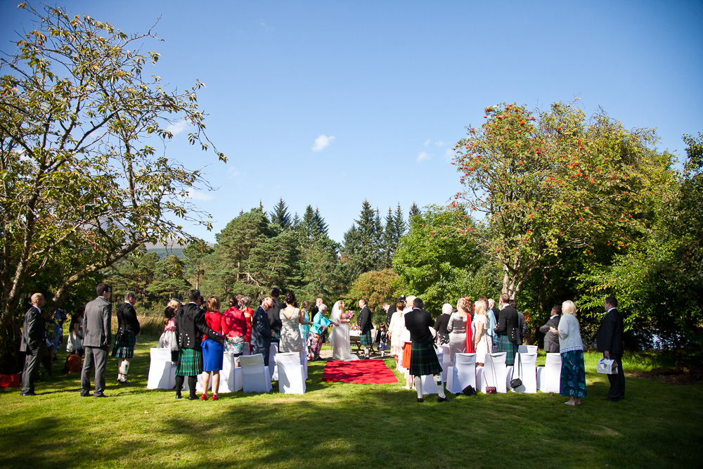 Big Wooden House Wedding Ceremony Arran