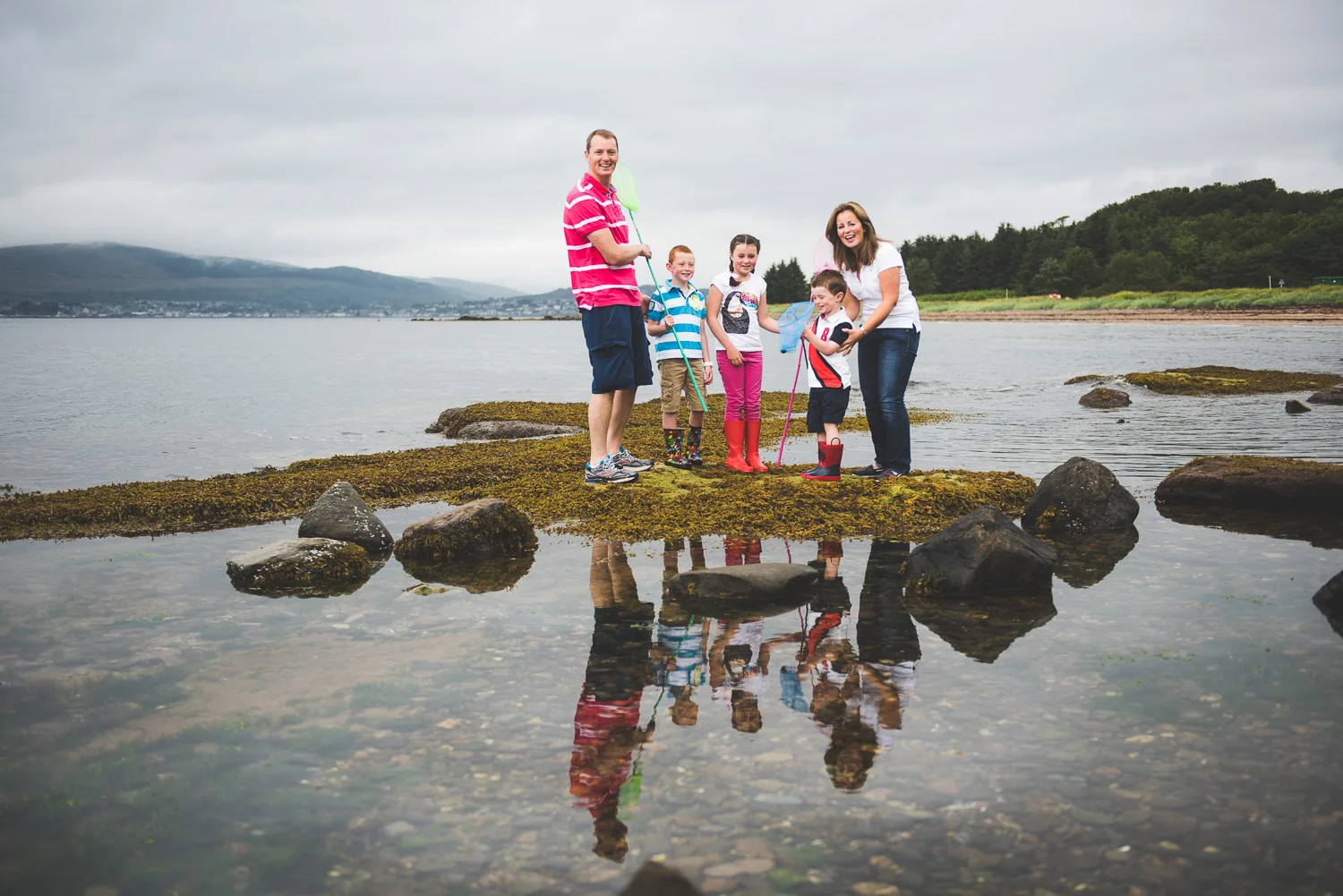 The Dunnet Family, Lunderston Bay, Scotland