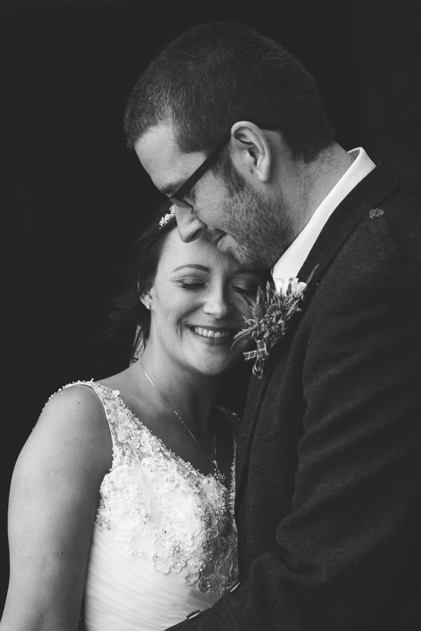 Bride and Groom Aberdour Castle Wedding