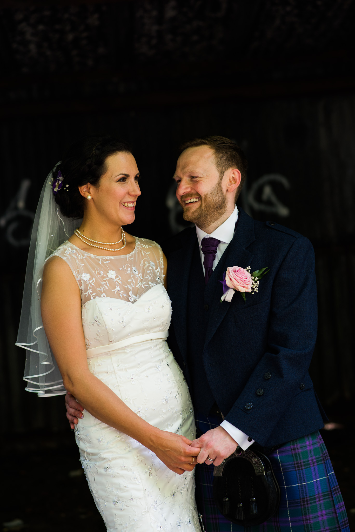 Bride and Groom at Pollokshields Burgh Hall