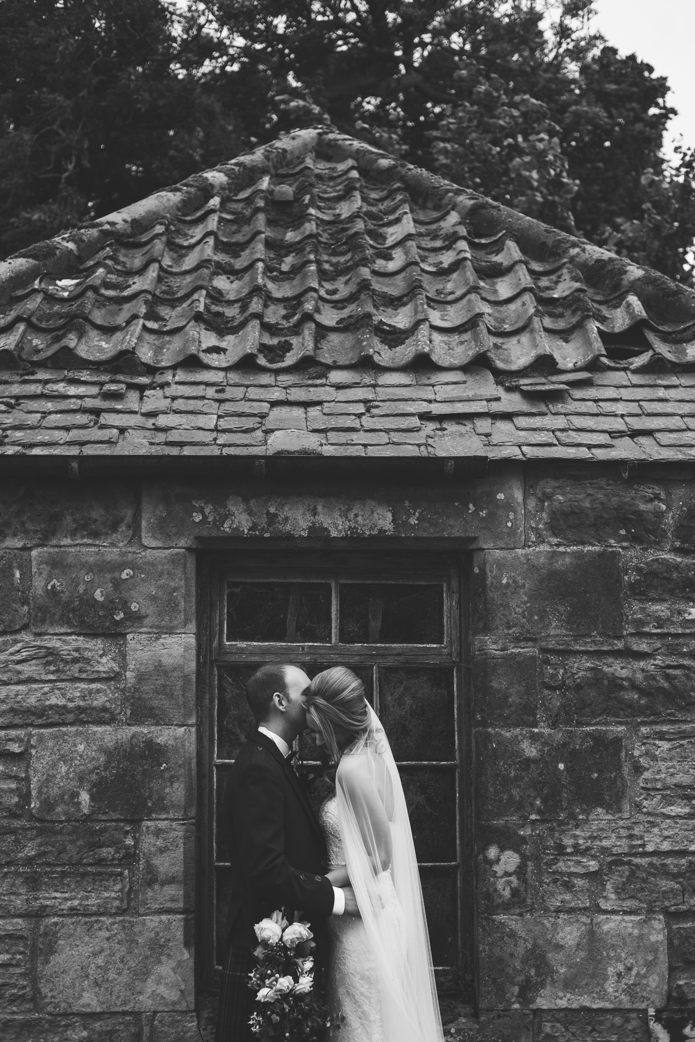 Bride and Groom Kinkell Byre Wedding