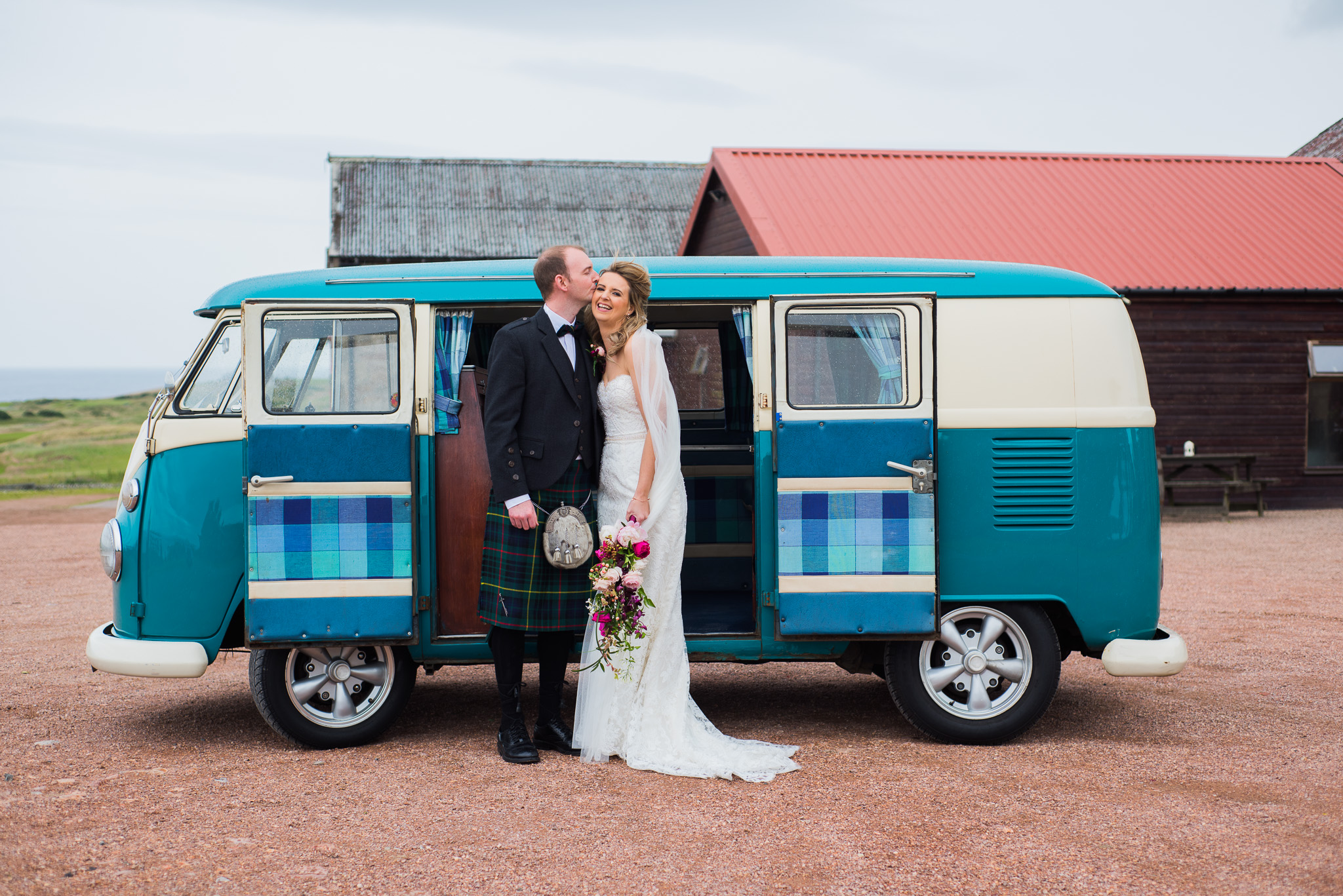 VW Campervan at Kinkell Byre Wedding