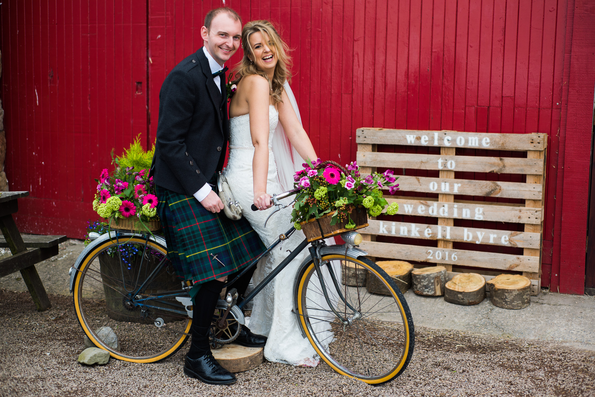 Kinkell Byre Bicycle Wedding