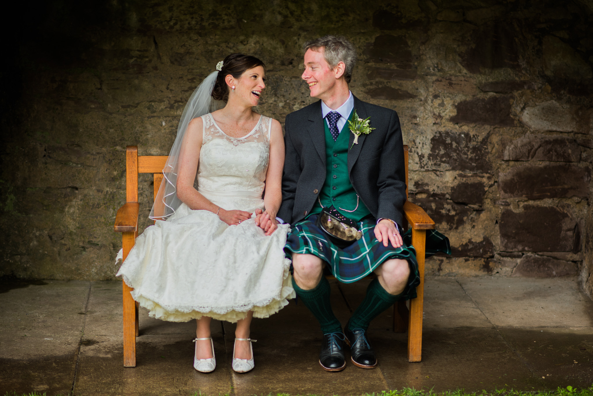 Doune Castle Wedding Couple