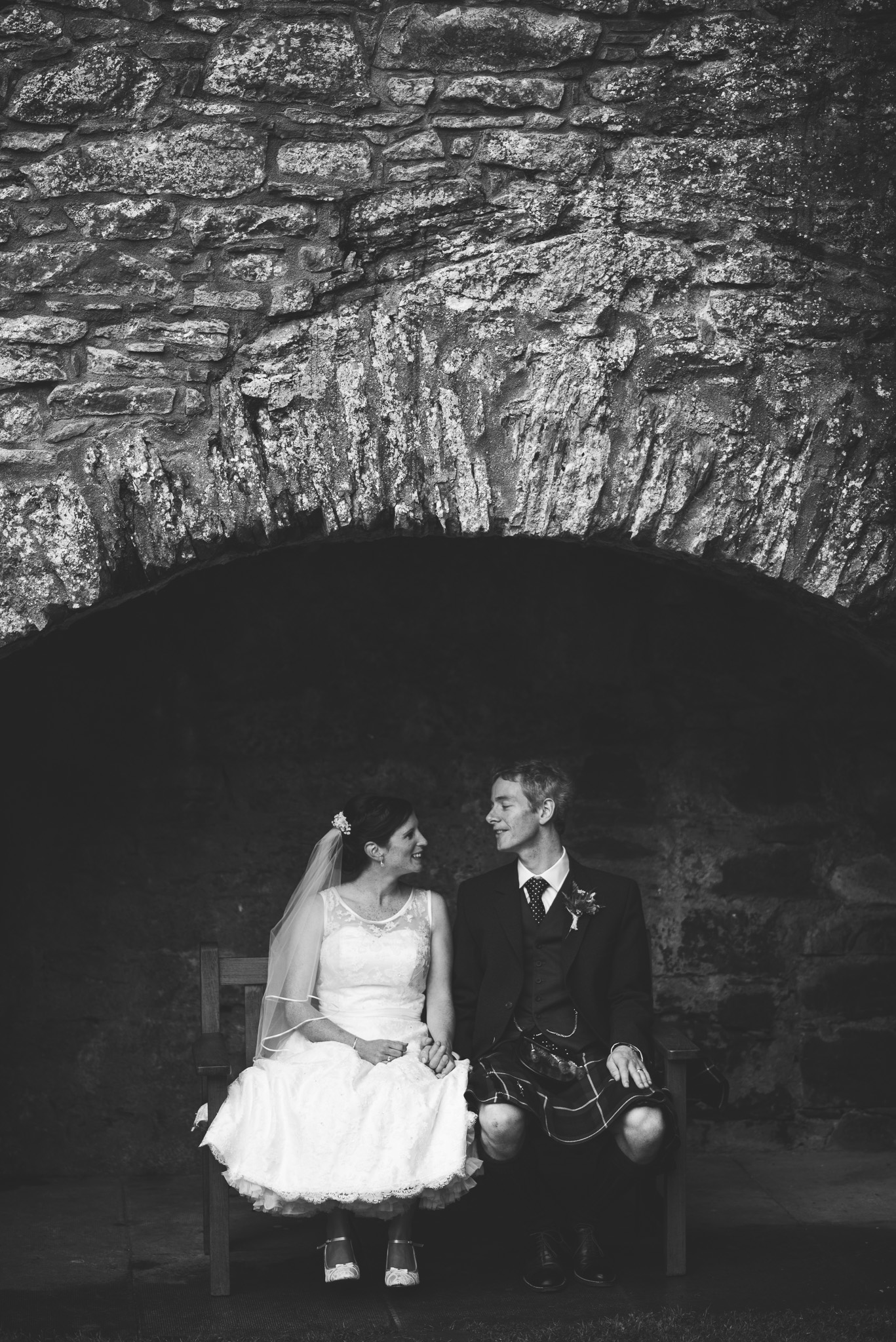 Wedding Couple at Doune Castle
