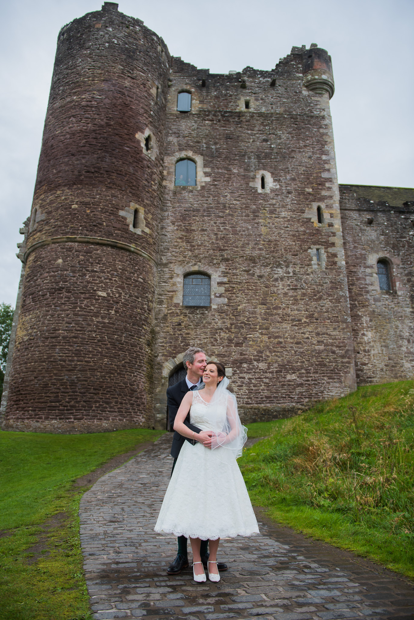 Doune Castle Scotland Wedding Couple