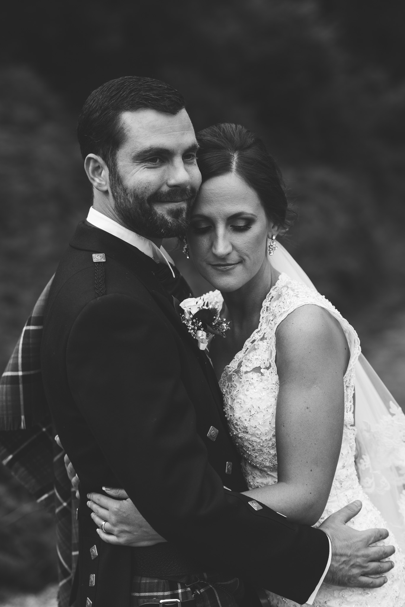 Bride and Groom at Gleddoch House Wedding