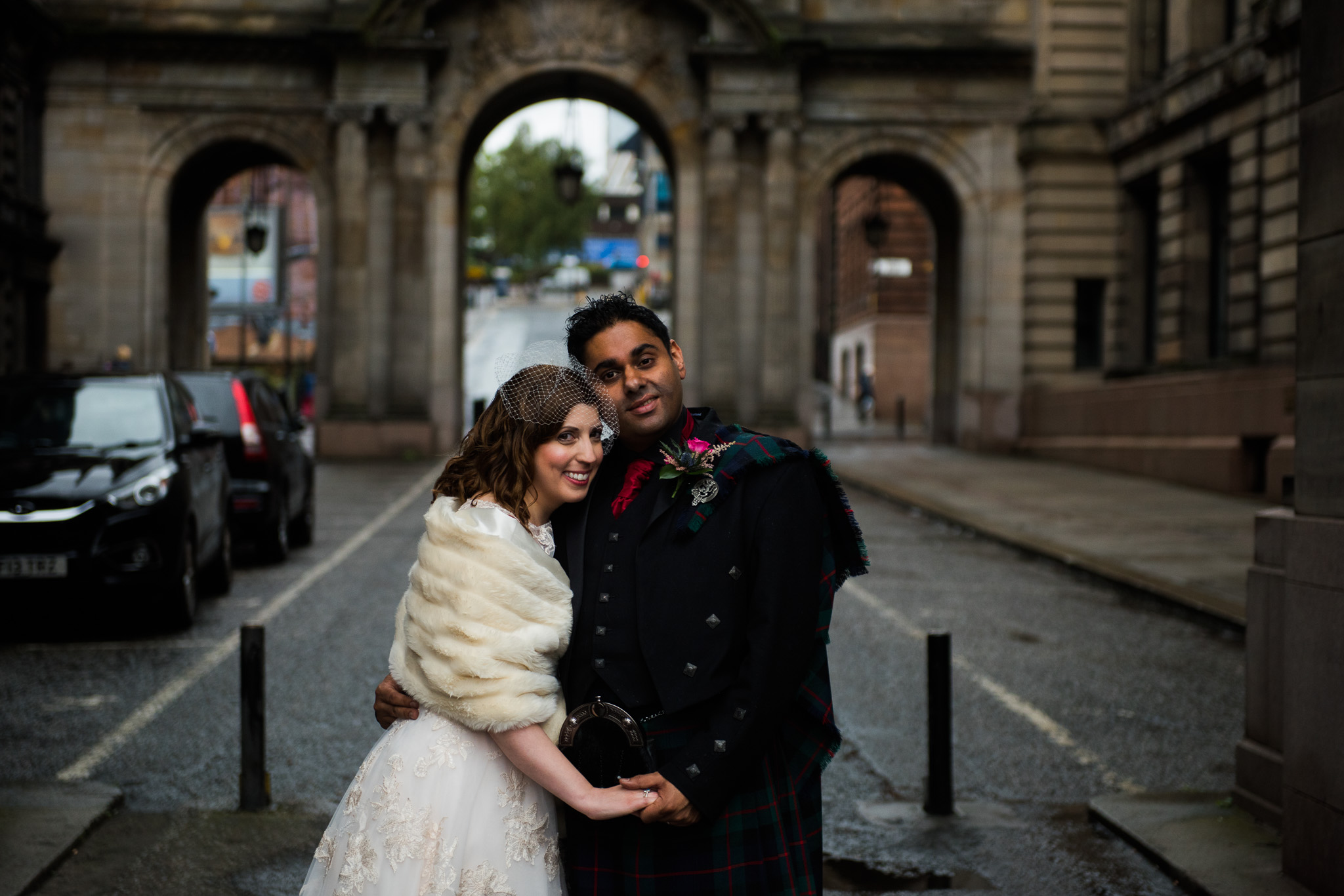 Glasgow Wedding bride and groom