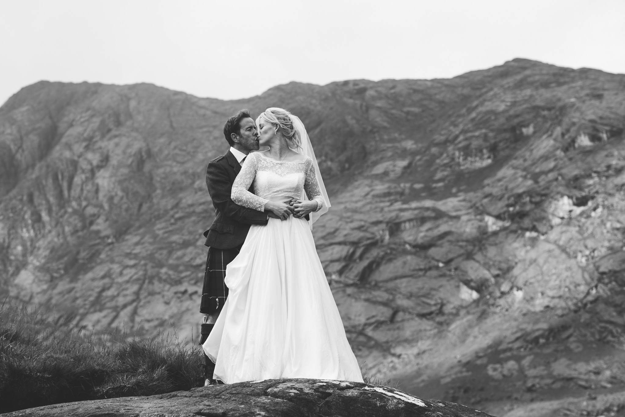 Bride and Groom at Loch Coruisk Skye