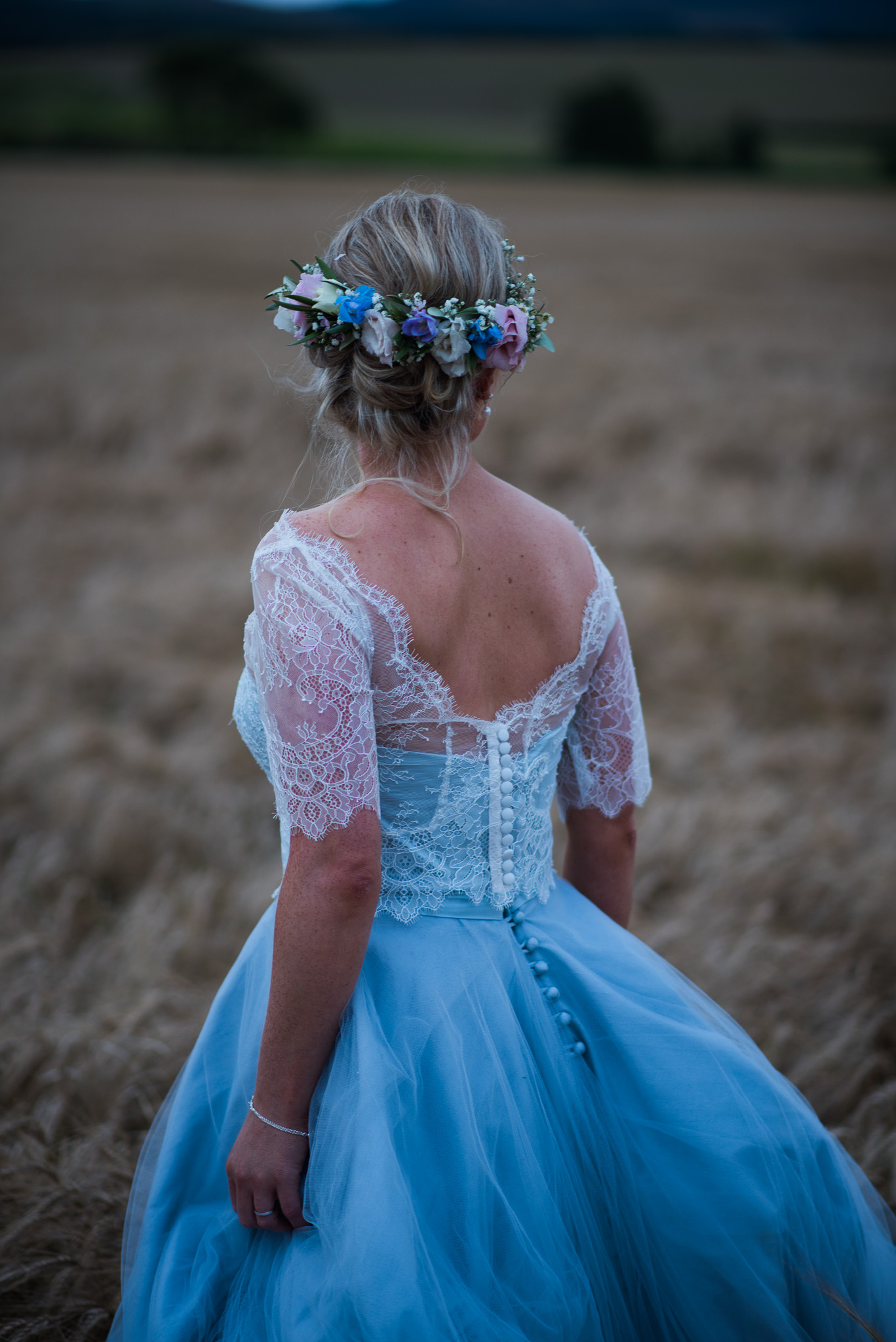 Flossy & Dossy wedding dress at Dalduff Farm