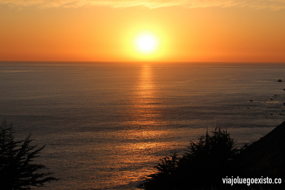  Puesta de sol en la Big Sur 