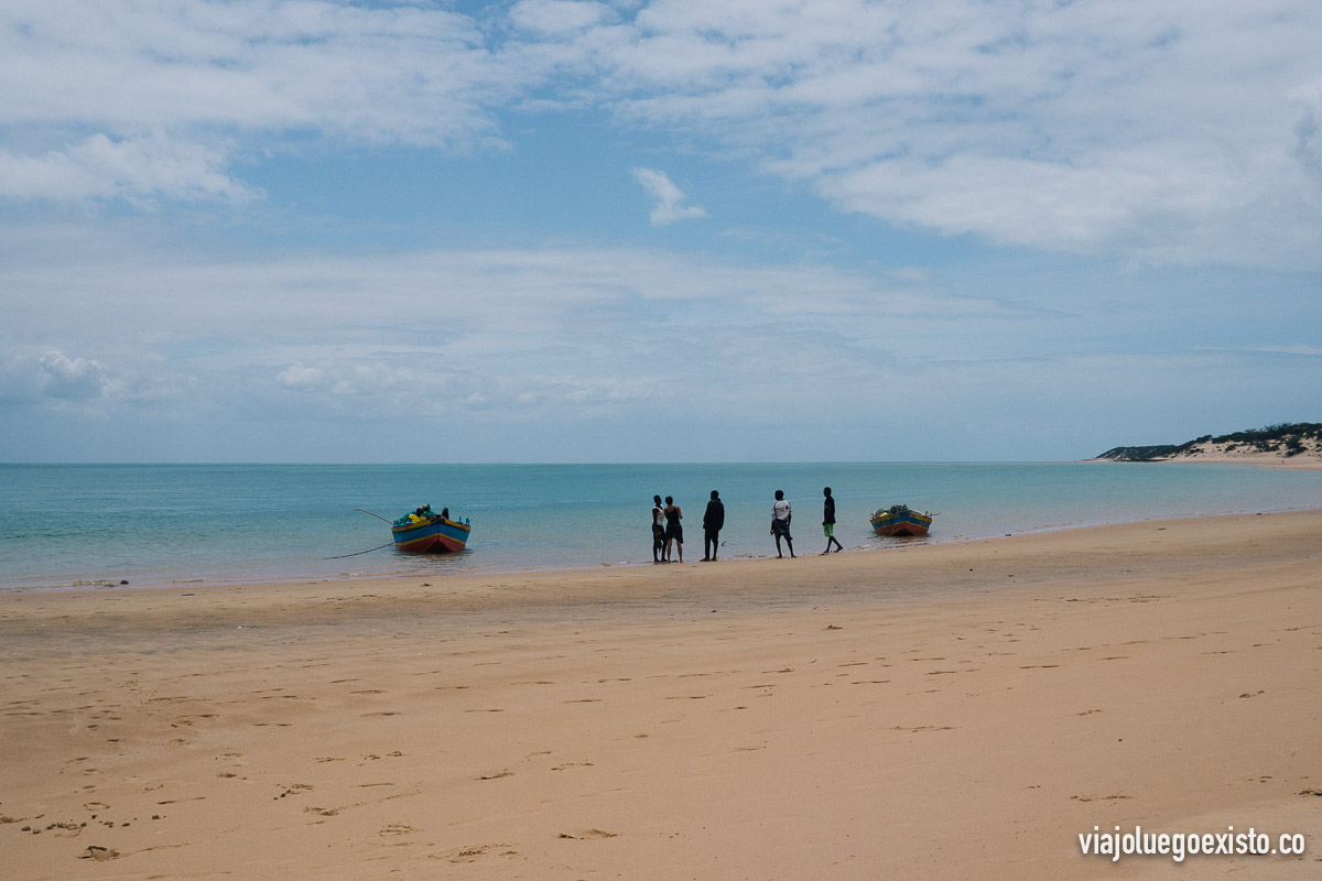 Esta es la playa donde paramos en la isla de Bazaruto