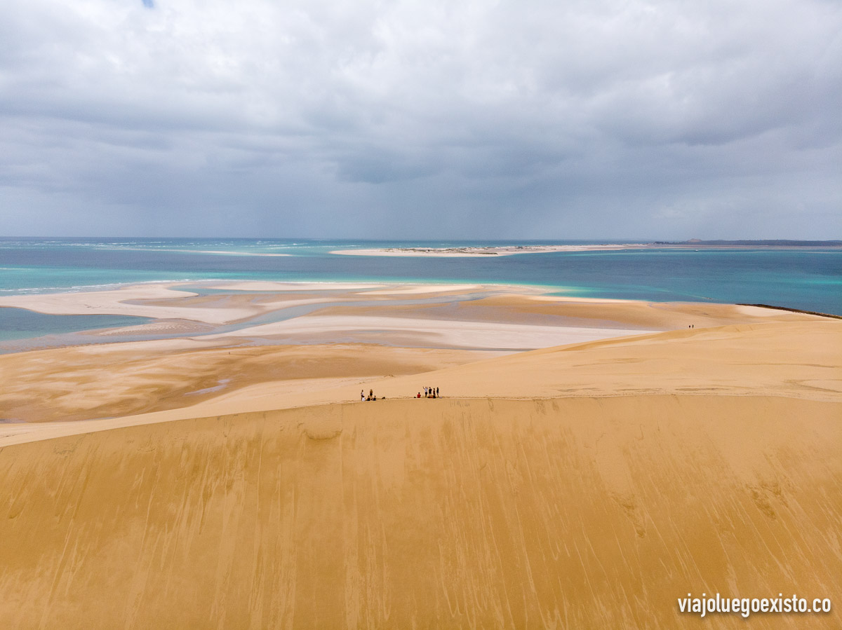  Vista de la enorme duna a la que nos subimos en Bazaruto 