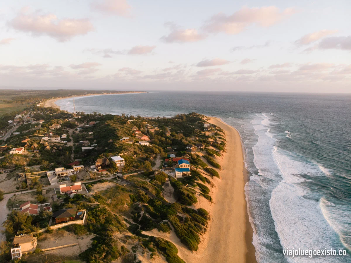 Vistas de Tofinho y de la bahía de Tofo