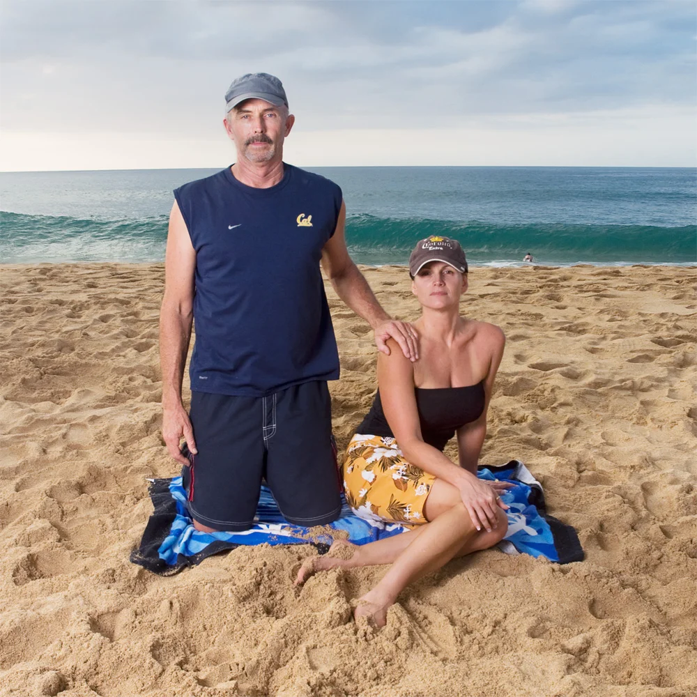 Ann & Dan Clark Waimea Bay Beach Park, Oct. 21, 2010 Archival Pigment Print, 19.75" x 19.75"