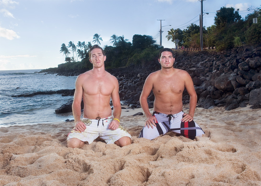 Rich Taylor & Chris Blizard Waimea Bay Beach Park, Sept. 25, 2010 Archival Pigment Print, 27.5" x 19.75"