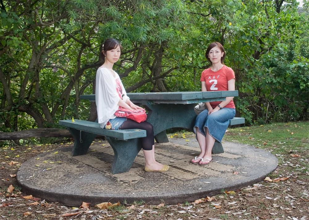 Mami Tanaka & Michiko Watanabe Waimea Bay Beach Park, Oct. 1, 2010 Archival Pigment Print, 27.5" x 19.75"