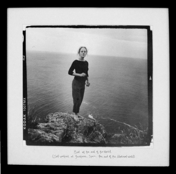 Girl at the End of the World (2005) Girl at the end of the World. (Self-portrait at Finisterre, Spain, the end of the Medieval world.) Silver Gelatin Print, 18"x 18"