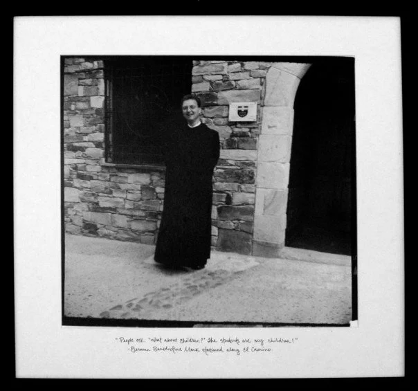 The Monk (2005) "People ask, 'What about children?' The students are my children!" -German Benedictine monk stationed along El Camino Silver Gelatin Print, 18"x 18"