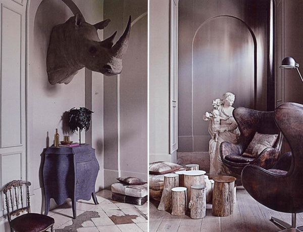 Natural Greige elements, via Haute Design .