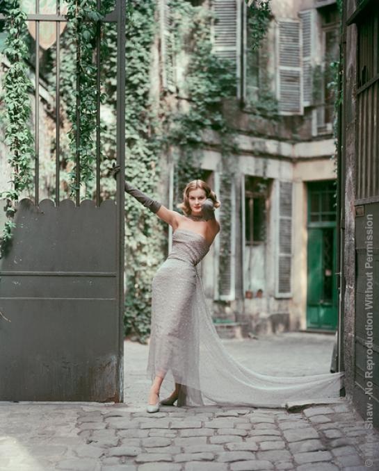 Courtyard Dior Gray Chiffon by Mark Shaw, available at Jackson Fine Art .