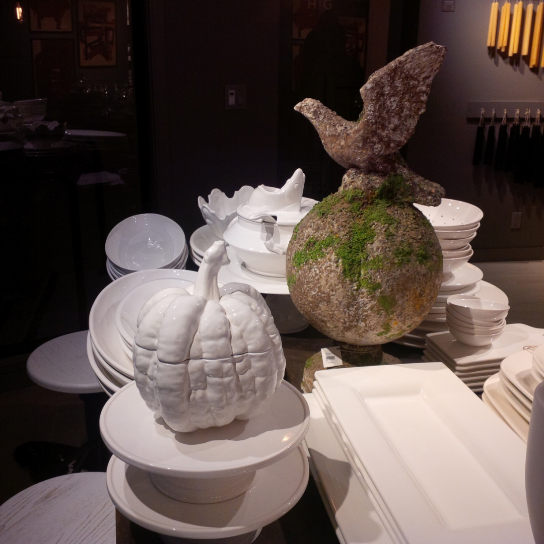 This white ceramic pumpkin would elevate any Thanksgiving table to chic.