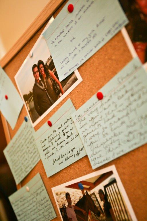 Best wishes corkboard