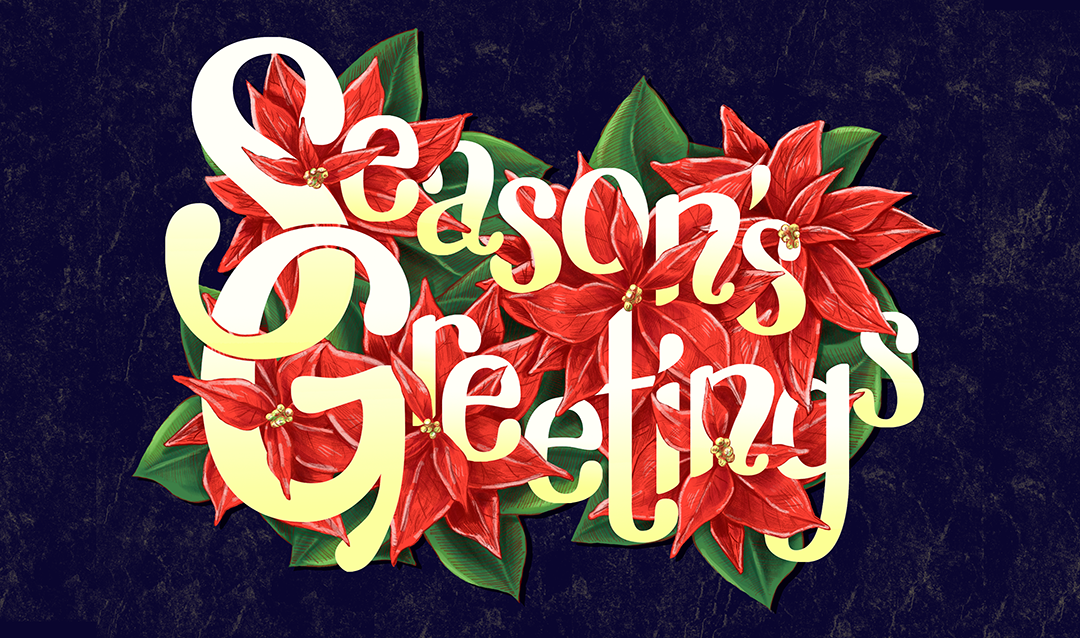 Holiday Card with Original Lettering