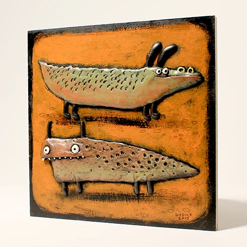 Paleolithic creatures. Day 19 of my advent calendar. Sign up here to get the images delivered in your email first thing every morning between December 1st and December 24th 2015.