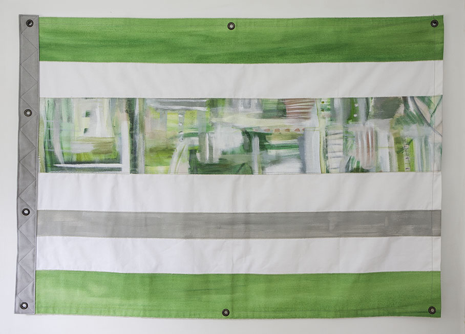 The above image shows the 'Strength' painting in the 'All Stripes' design. The painting you choose will be used for 1 thick stripe in this design.