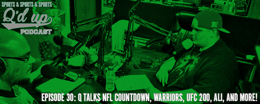 Q sits down with CJ and Darnell to discuss the NFL, the Warriors rolling, UFC 200, the passing of the G.O.A.T. and much more! Check out Side Street Grill 35 S. Florence right here in Memphis, TN! Great food, great drinks!