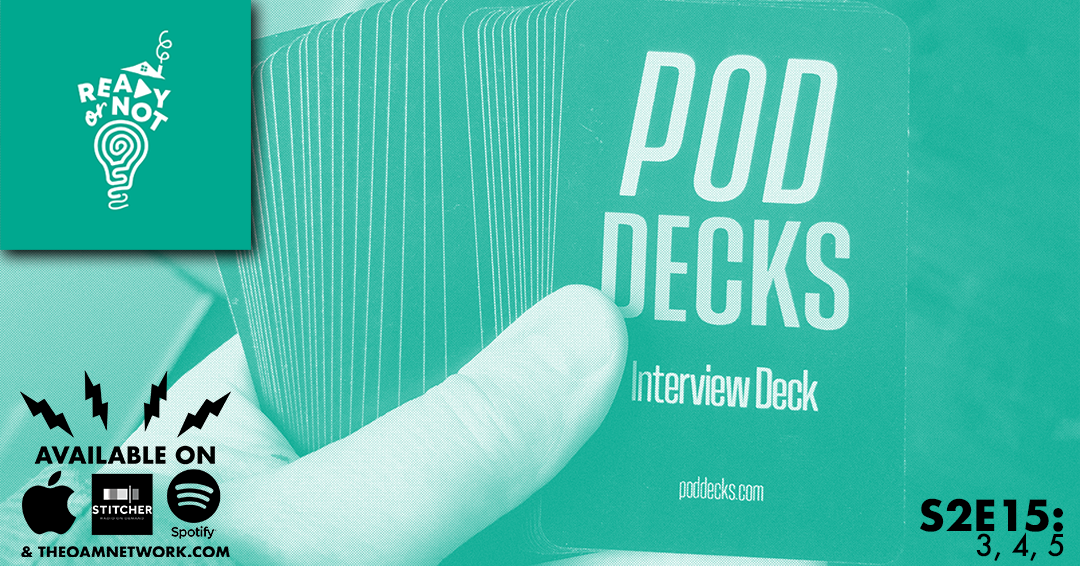 In this episode Lauren & Scott are inspired by "Pod Decks" to discuss three topics: 3 silly mistakes to avoid, 4 things you may not know about them and 5 things they are excited about right now. Tune in to hear some things that might surprise you and others that might be obvious by now. Then send your feedback to feedback@readyornotpodcast.com