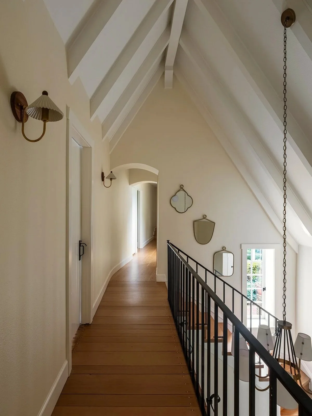 Interior stair hall renovation in Lake Oswego landmark residence