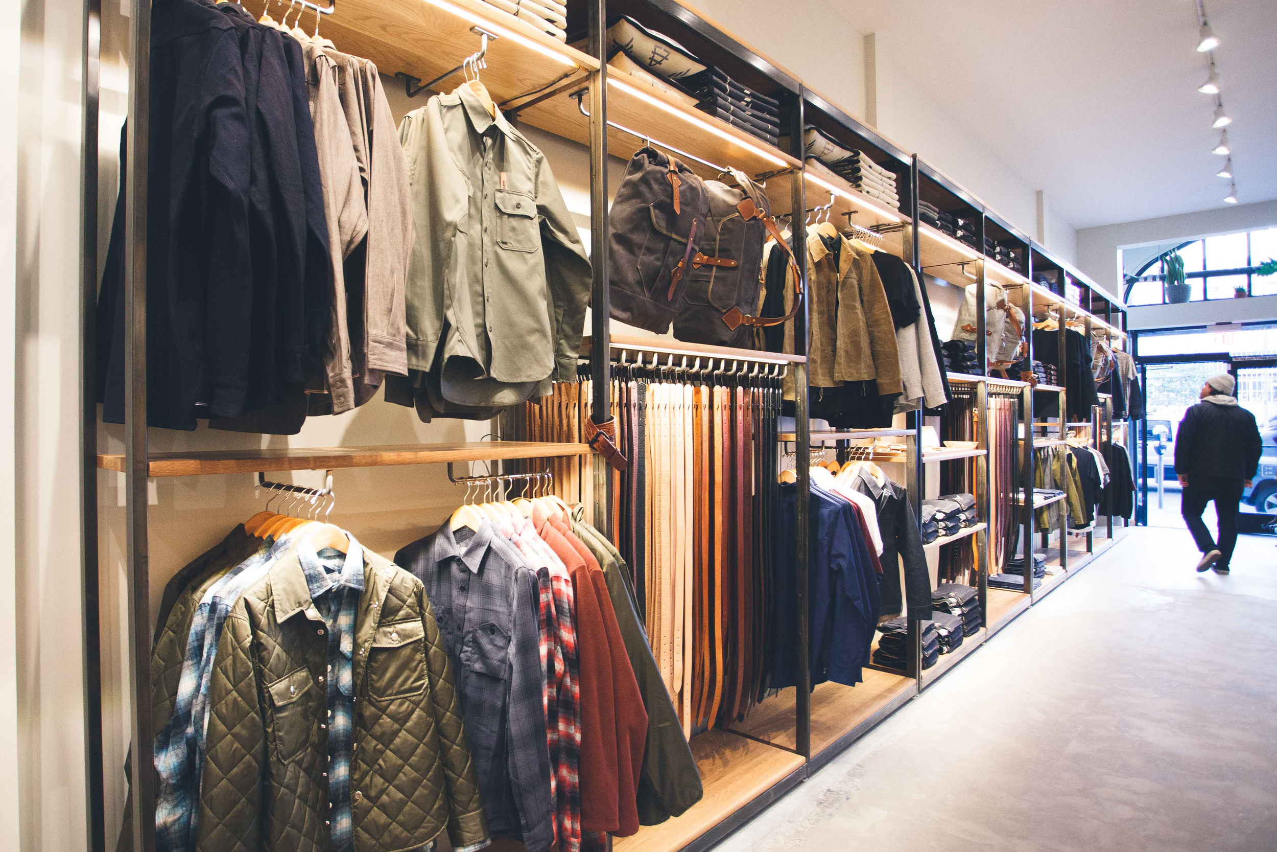 Retail Clothing & Leather Goods Display | Casework Interior Design | Portland, OR