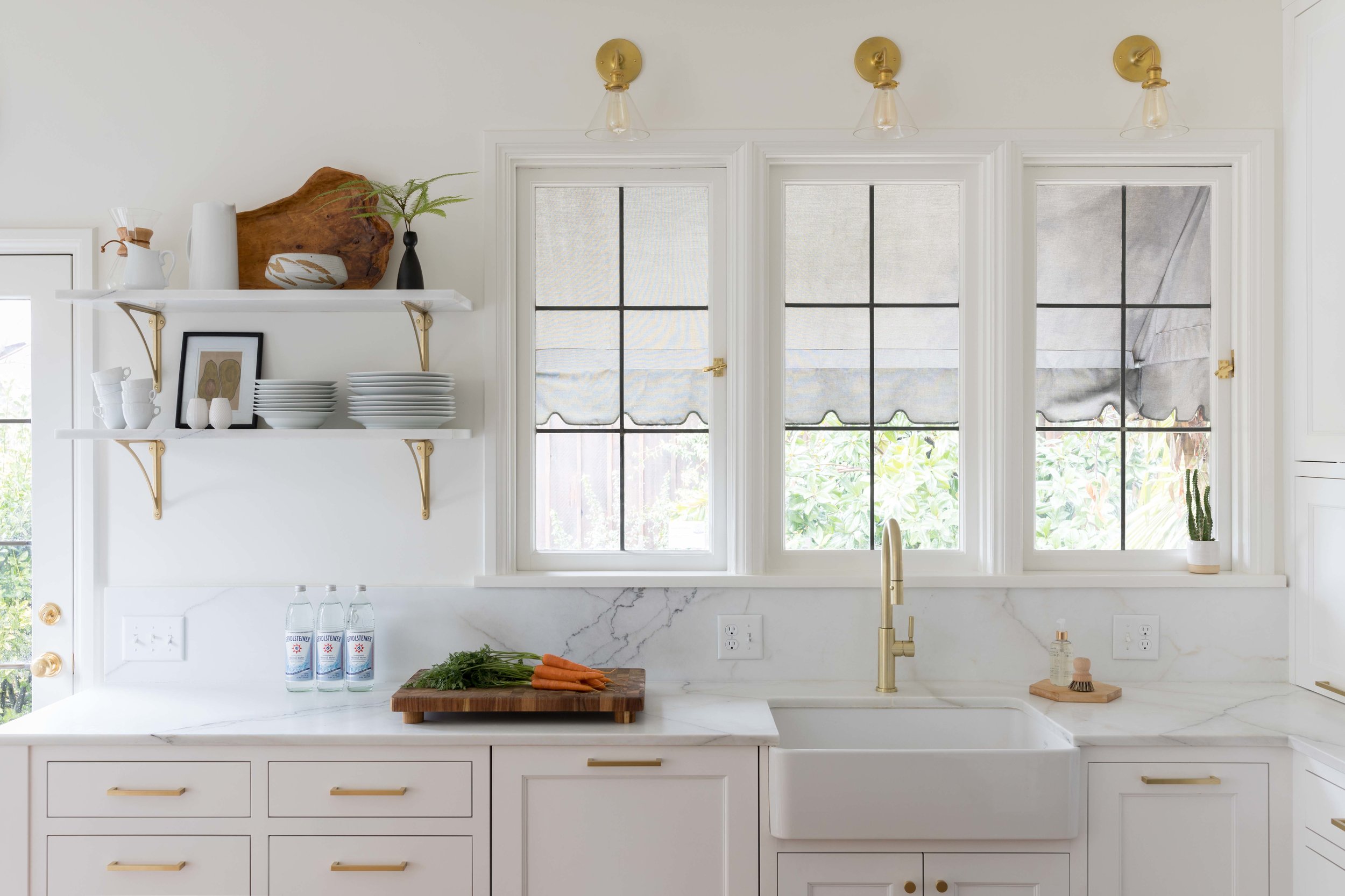 Open Bright Kitchen with Brass Details | Casework Interior Design | Portland, OR 