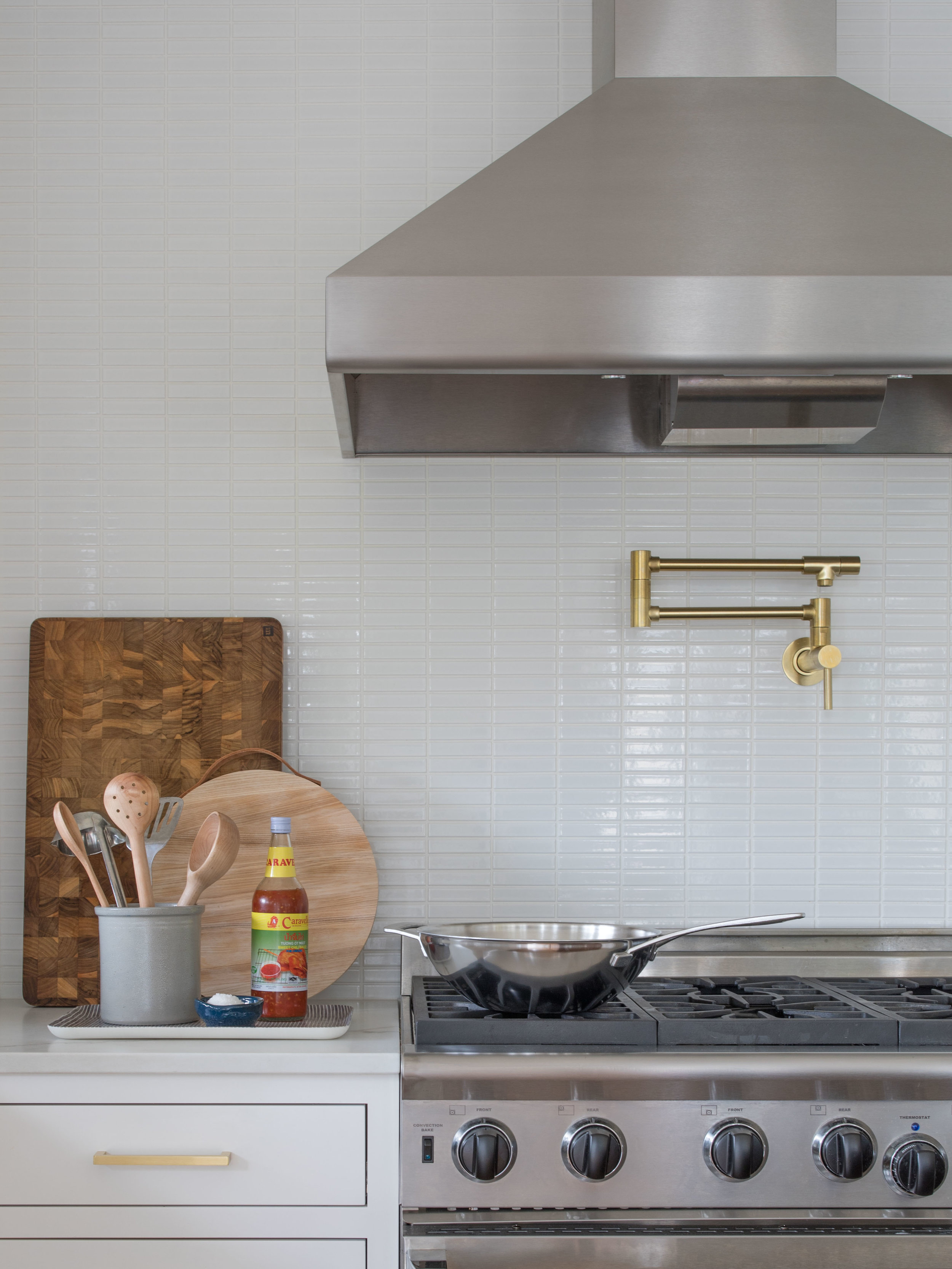 Open Bright Kitchen with Brass Details | Casework Interior Design | Portland, OR 