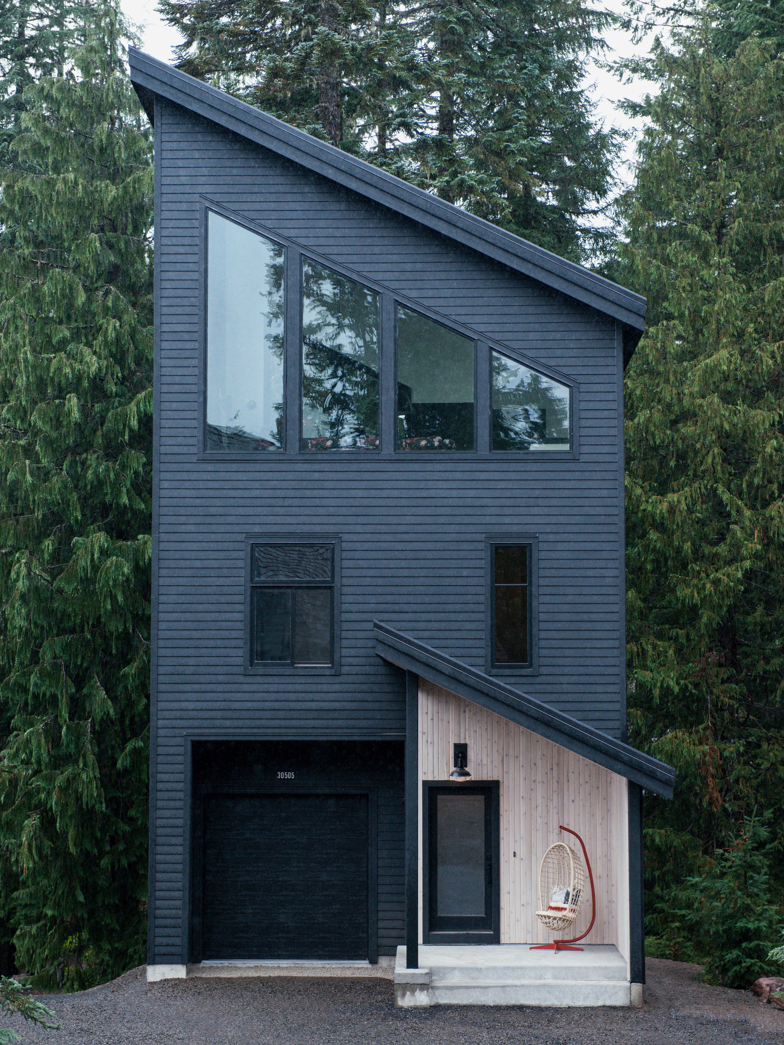 Modern Black PNW Mountain Cabin | Casework Interior Design | Portland, OR