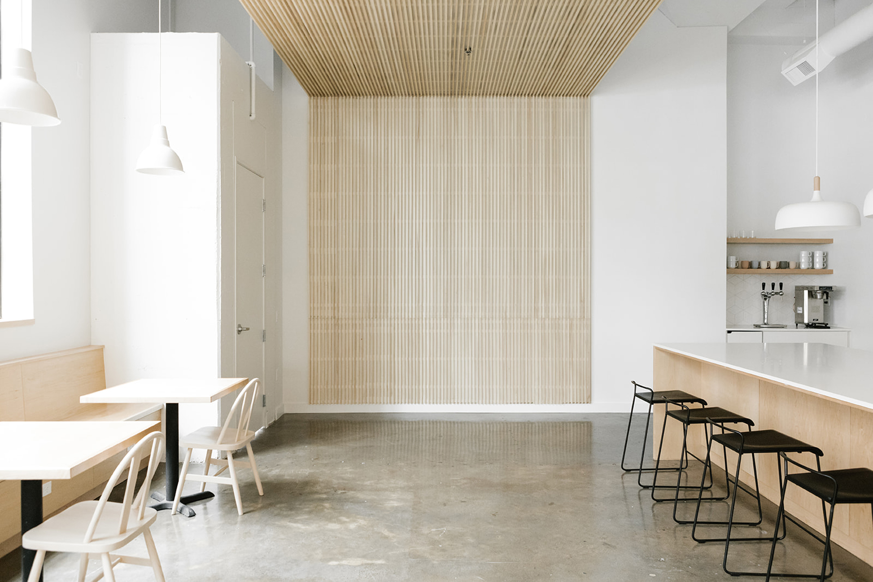 Bright Open Office Break Room | Casework Interior Design | Portland, OR
