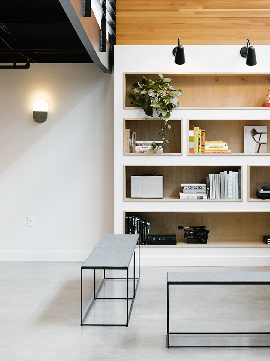 Bright Open Office Library Space | Casework Interior Design | Portland, OR