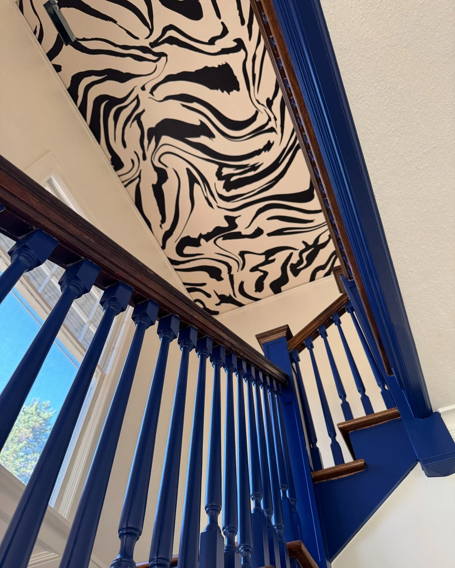 Scenes from the week 08.11.25

1. Mt. Tabor stair detail might be the wildest moment this house has ever seen. 
2. Mt Tabor dressing room in the trees 🏡
3. Mt Tabor bathroom and sauna material review - are you seeing a theme?! #wildstyle 🐯🦁🐍
4. R