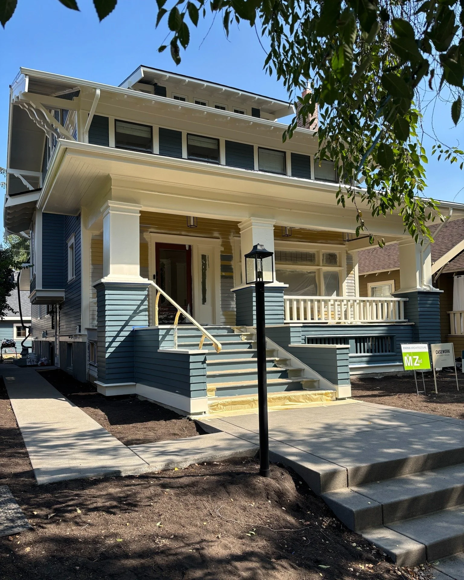 Scenes from the past month! It's been a fast few weeks! 
1 & 2. Finishing touches at our Historic Ladd's Addition Home including exterior paint and lighting
3, 4 & 5. Talbot Tudor lighting, counters, paint, and some decor
6. Mt Tabor Home -