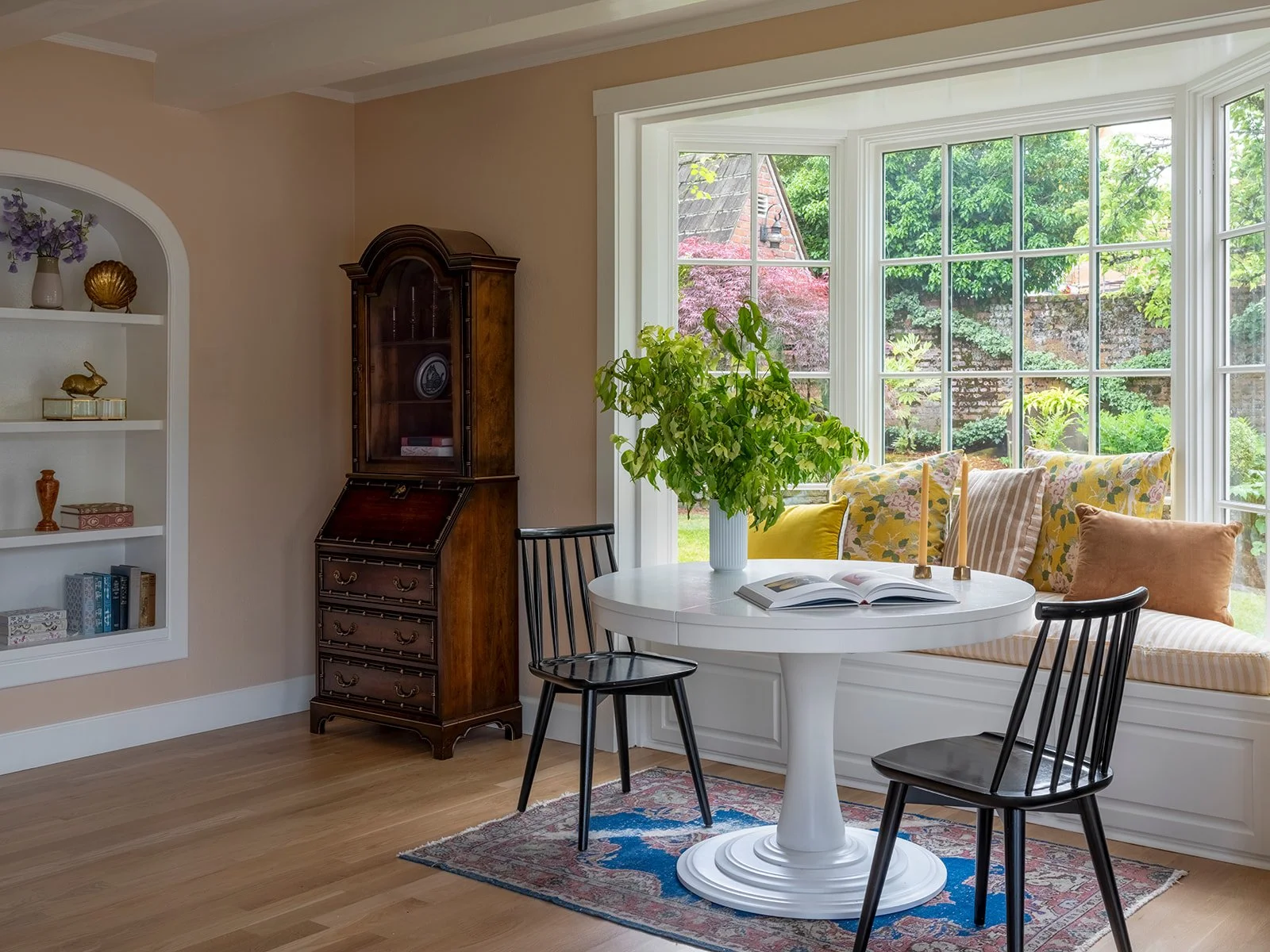 Lake Oswego historic home living room designed by Casework Interior Design