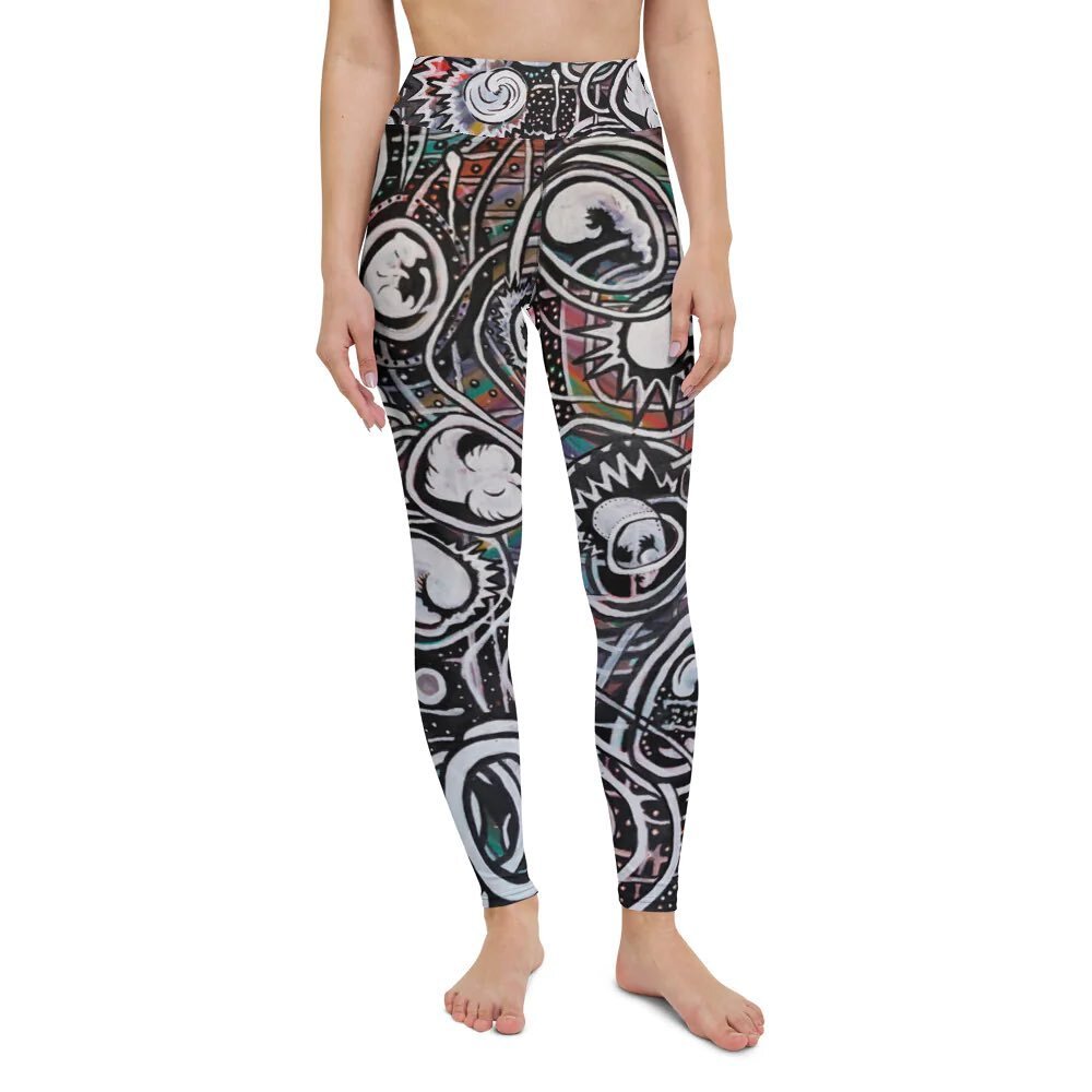 Wearing an abstract painting called Primordial Soup on your legs can really kickstart your movement goals this year&hellip; whether you&rsquo;re rolling around on the floor or TRXing your way out of the ooze 💥✨

High waisted, stretchy, and super com