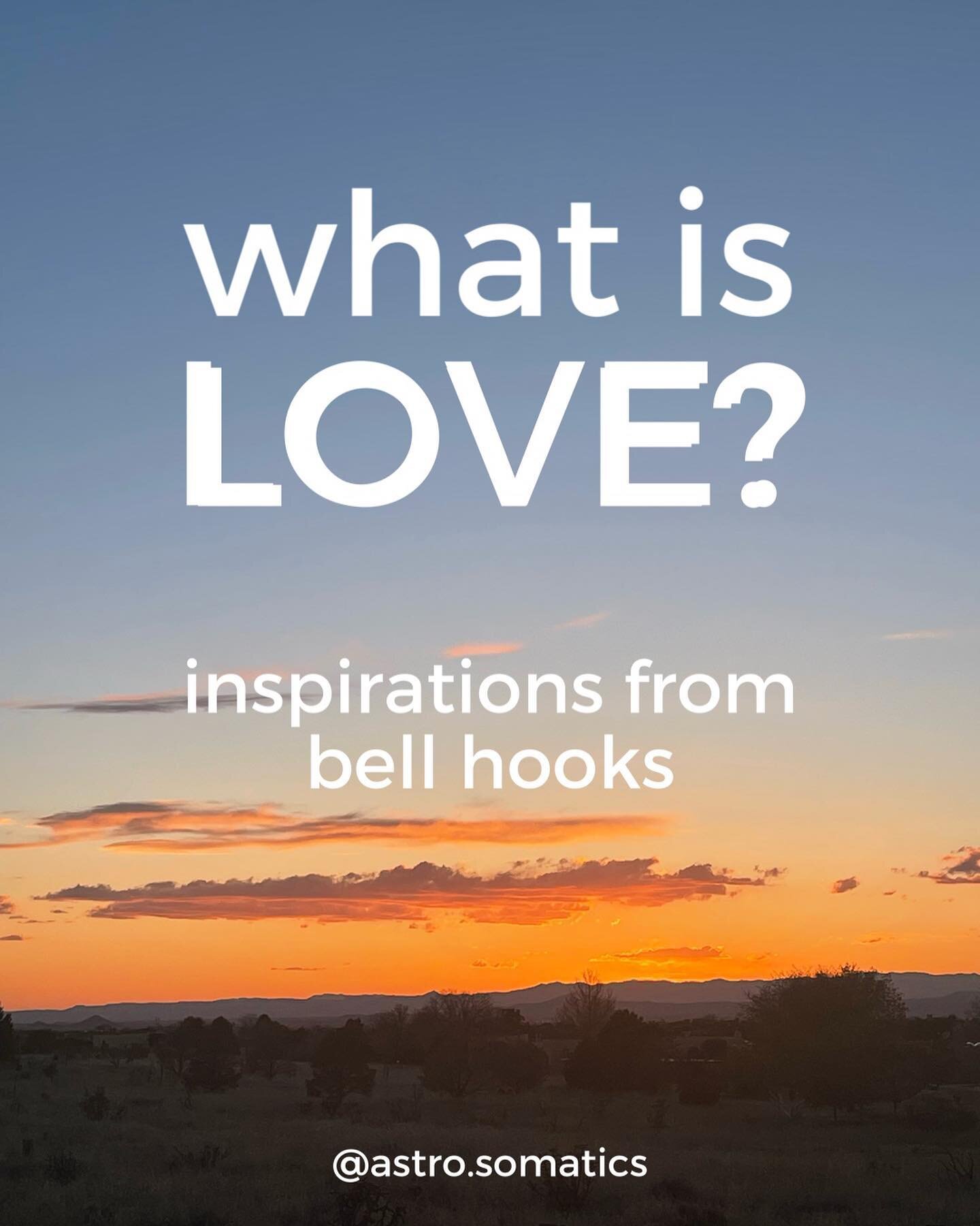 Love is a verb: an intention and an action. 💗

bell hooks, all about love: go read it 😌