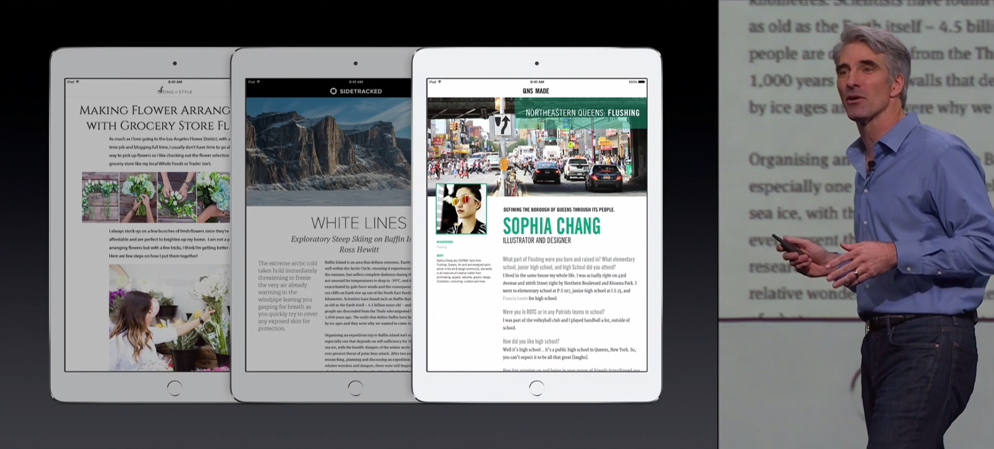 Featured on WWDC's keynote for the relaunch of Apple News (June 2015).