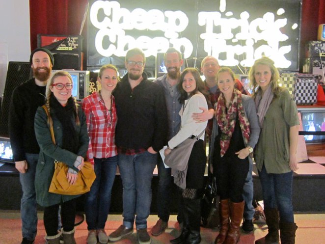  The Rick's Pick Crew (L to R): Nathan, Jessica, Kari (Jordan's wife), Jordan, David, Karyn (David's wife), Erik Lang, Katie Lewis, and Libby 