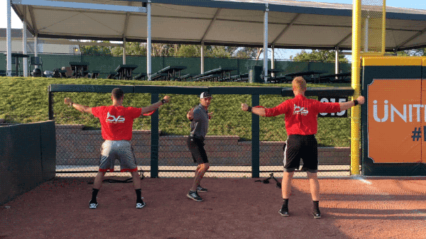 Client performing an exercise in the Advanced Program