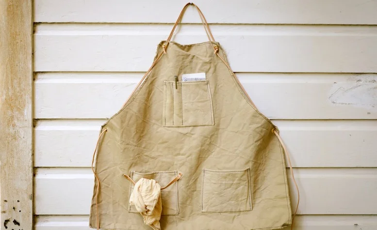 Naturally Dyed Canvas Apron for Flint Outdoors 