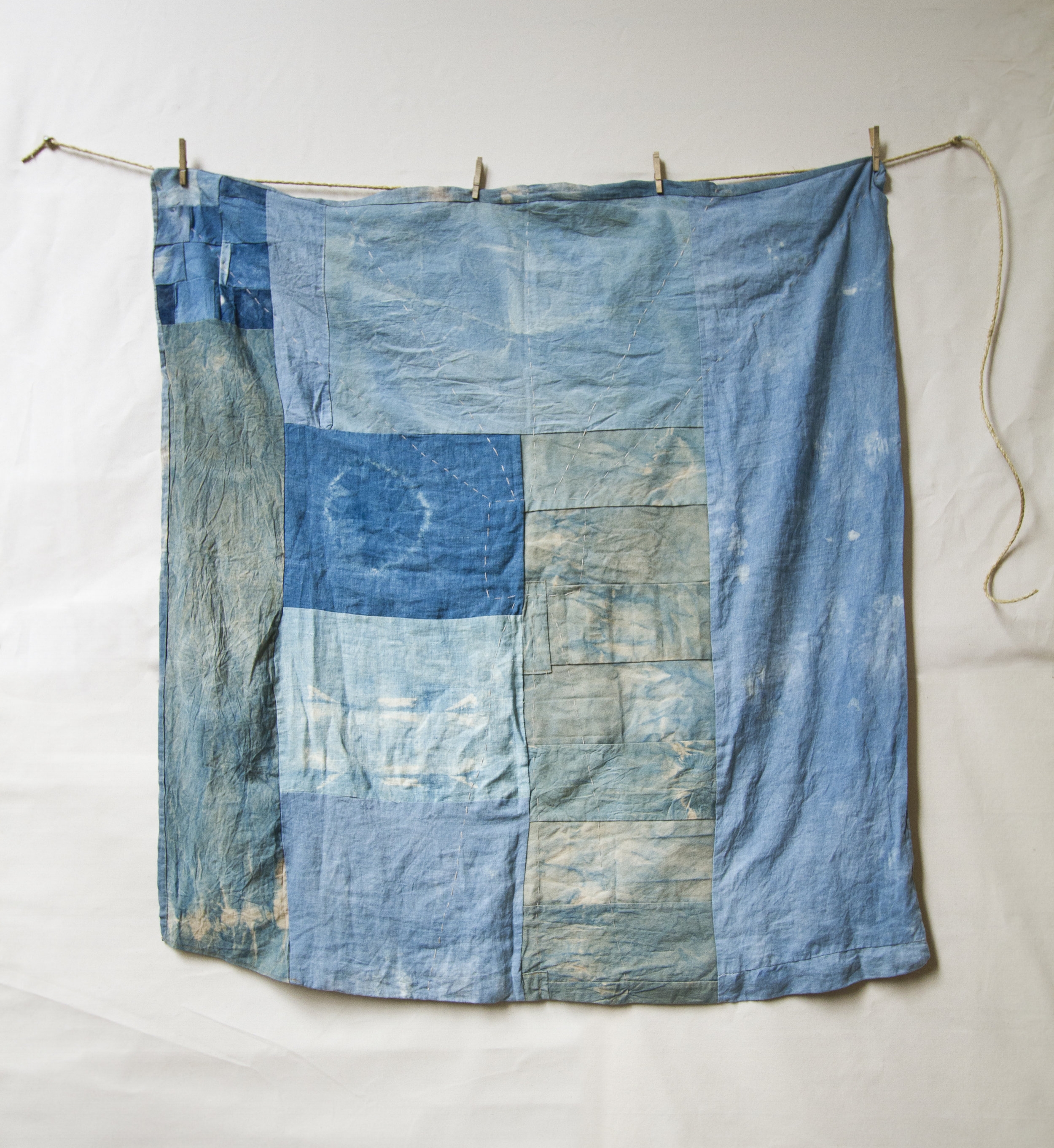 Front Indigo on canvas and linen