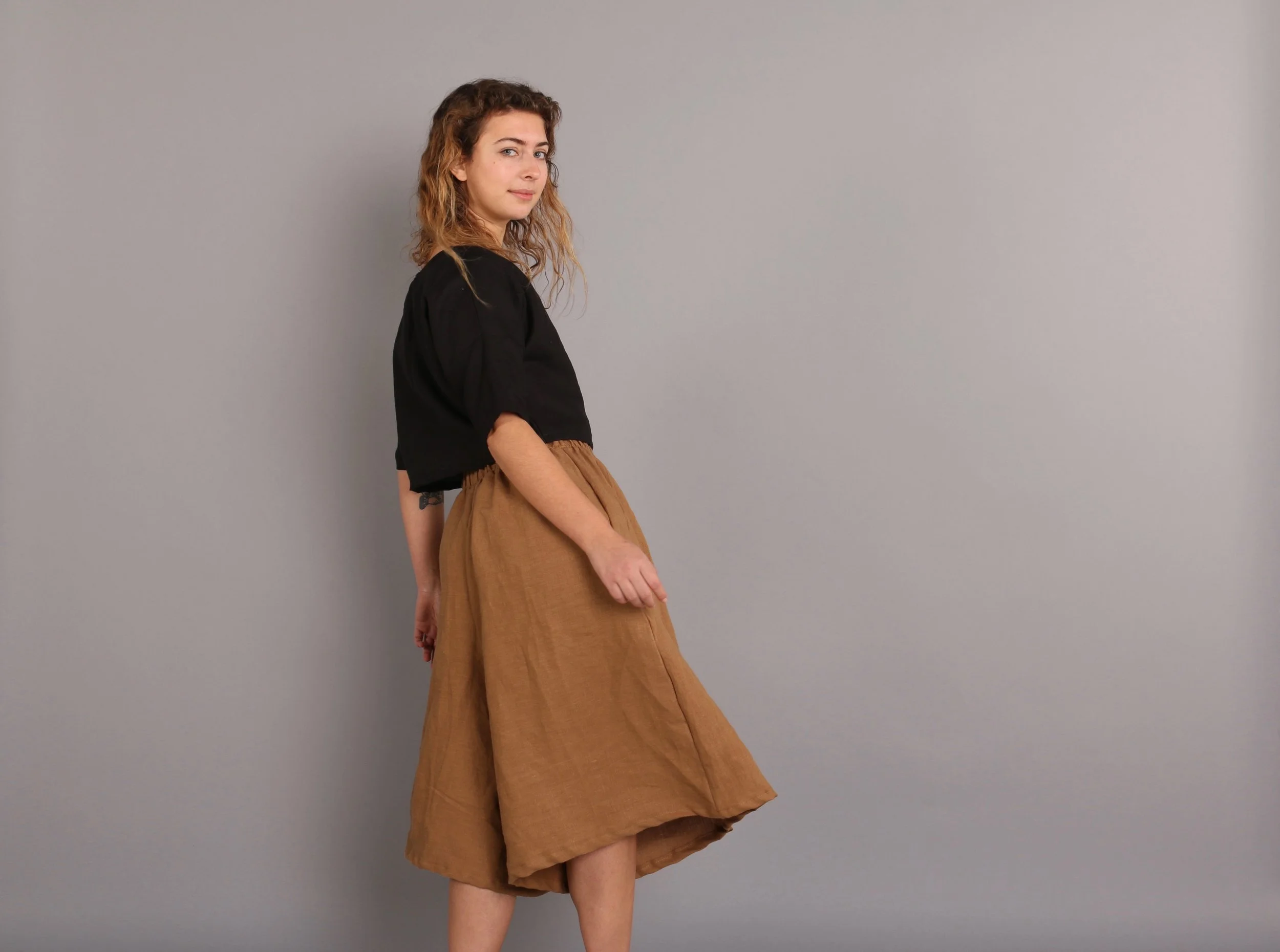 Conscious Clothing, sustainable, handmade, eco friendly, low impact, neutral culottes